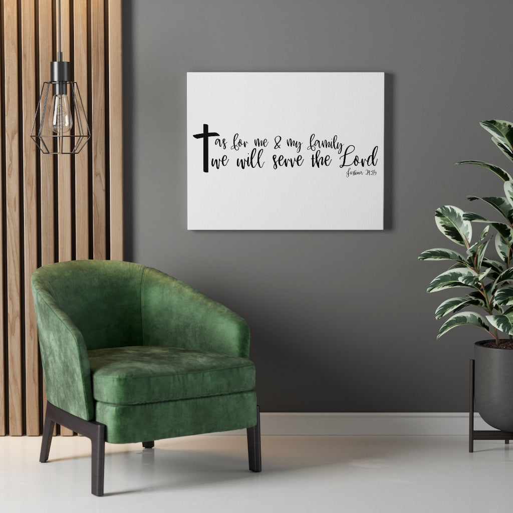 Scripture Walls As For Me Joshua 24:15 Bible Verse Canvas Christian Wall Art Ready to Hang Unframed-Express Your Love Gifts