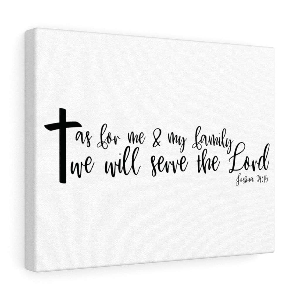 Scripture Walls As For Me Joshua 24:15 Bible Verse Canvas Christian Wall Art Ready to Hang Unframed-Express Your Love Gifts