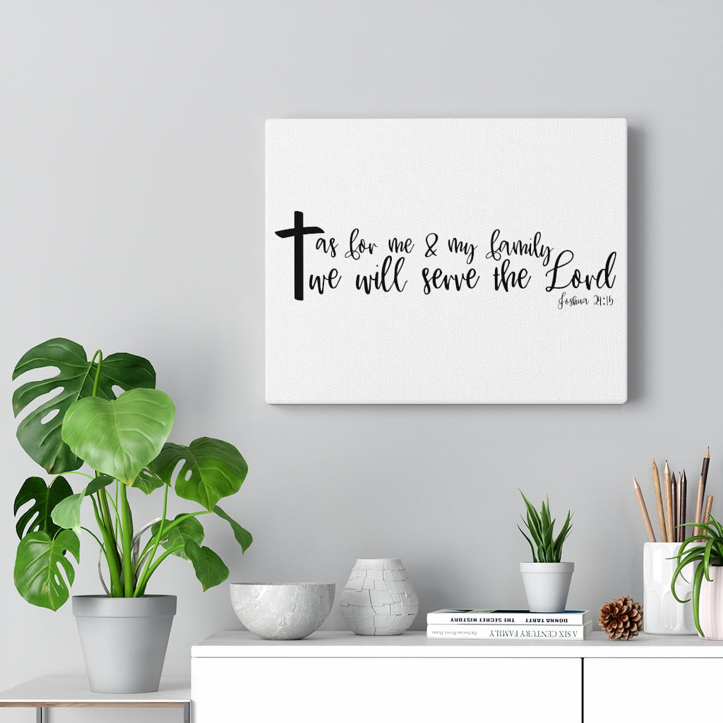 Scripture Walls As For Me Joshua 24:15 Bible Verse Canvas Christian Wall Art Ready to Hang Unframed-Express Your Love Gifts