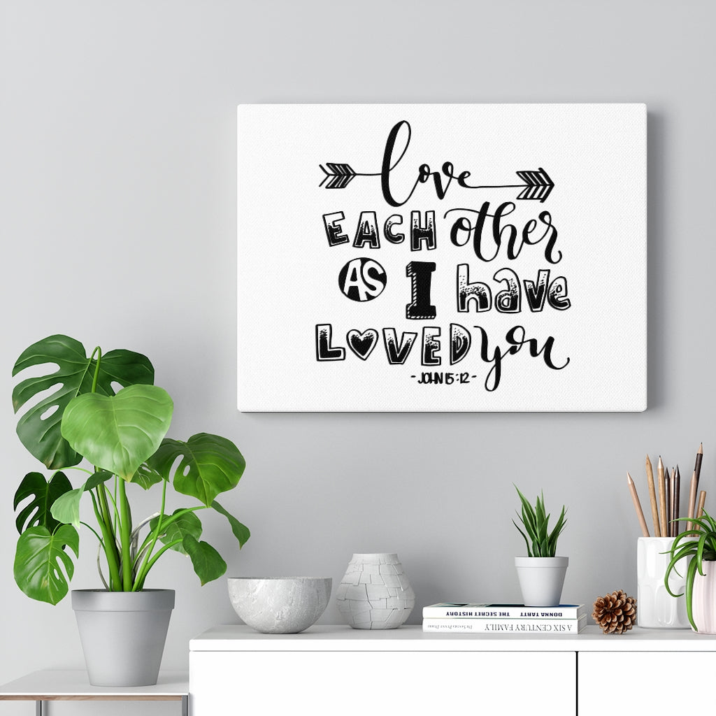 Scripture Walls As I Have John 15:12 Bible Verse Canvas Christian Wall Art Ready to Hang Unframed-Express Your Love Gifts