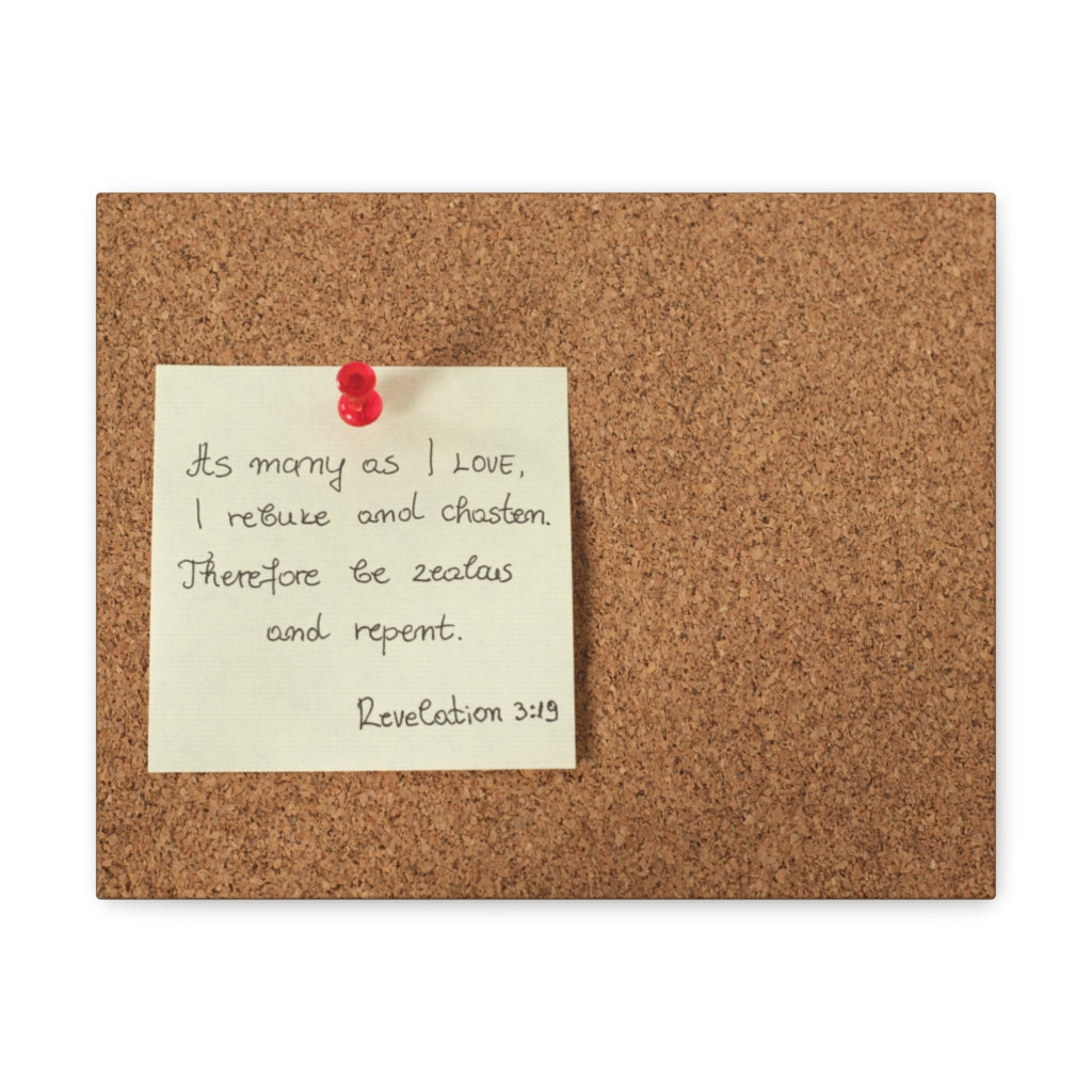 Scripture Walls As I Love Revelation 3:19 Bible Verse Canvas Christian Wall Art Ready to Hang Unframed-Express Your Love Gifts