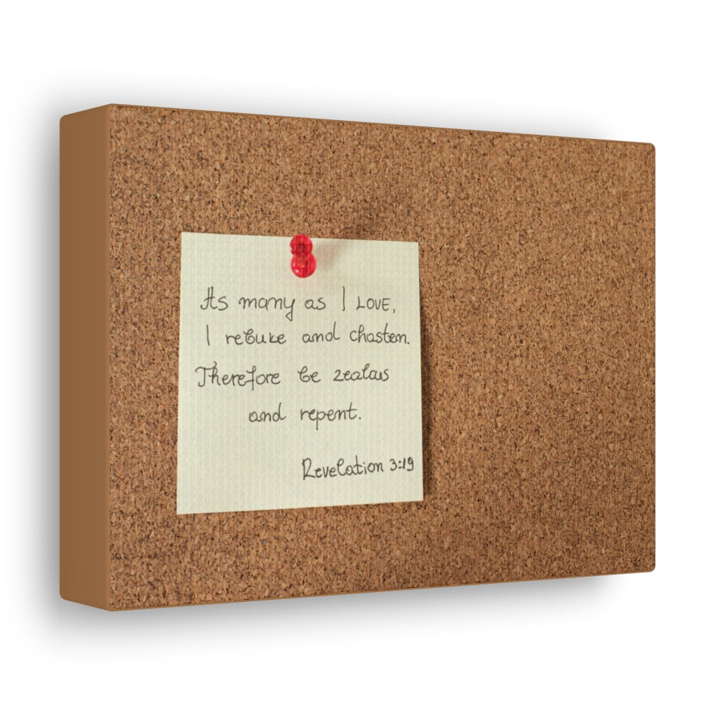 Scripture Walls As I Love Revelation 3:19 Bible Verse Canvas Christian Wall Art Ready to Hang Unframed-Express Your Love Gifts