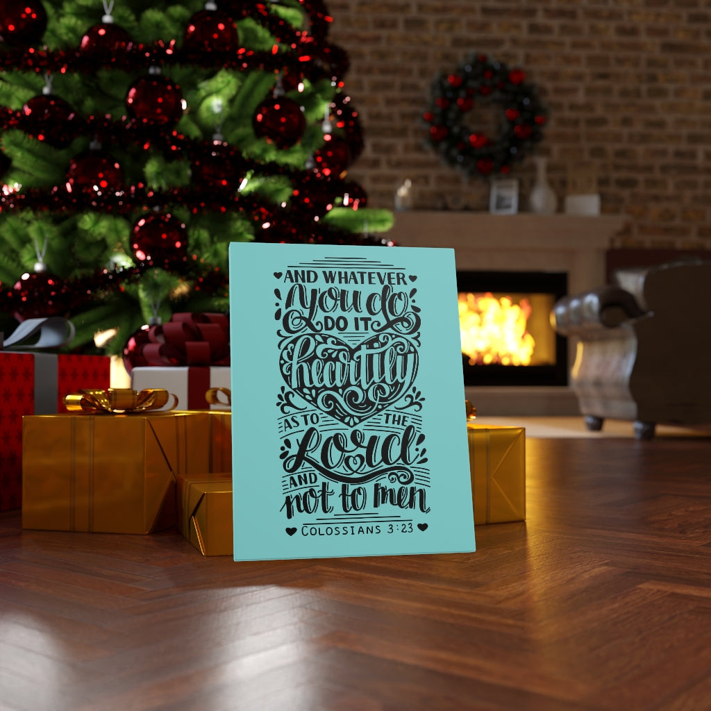 Scripture Walls As To The Lord Colossians 3:23 Bible Verse Canvas Christian Wall Art Ready to Hang Unframed-Express Your Love Gifts