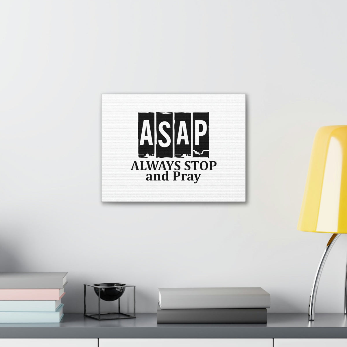 Scripture Walls ASAP Always Stop And Pray Ephesians 6:18 Christian Wall Art Bible Verse Print Ready to Hang Unframed-Express Your Love Gifts