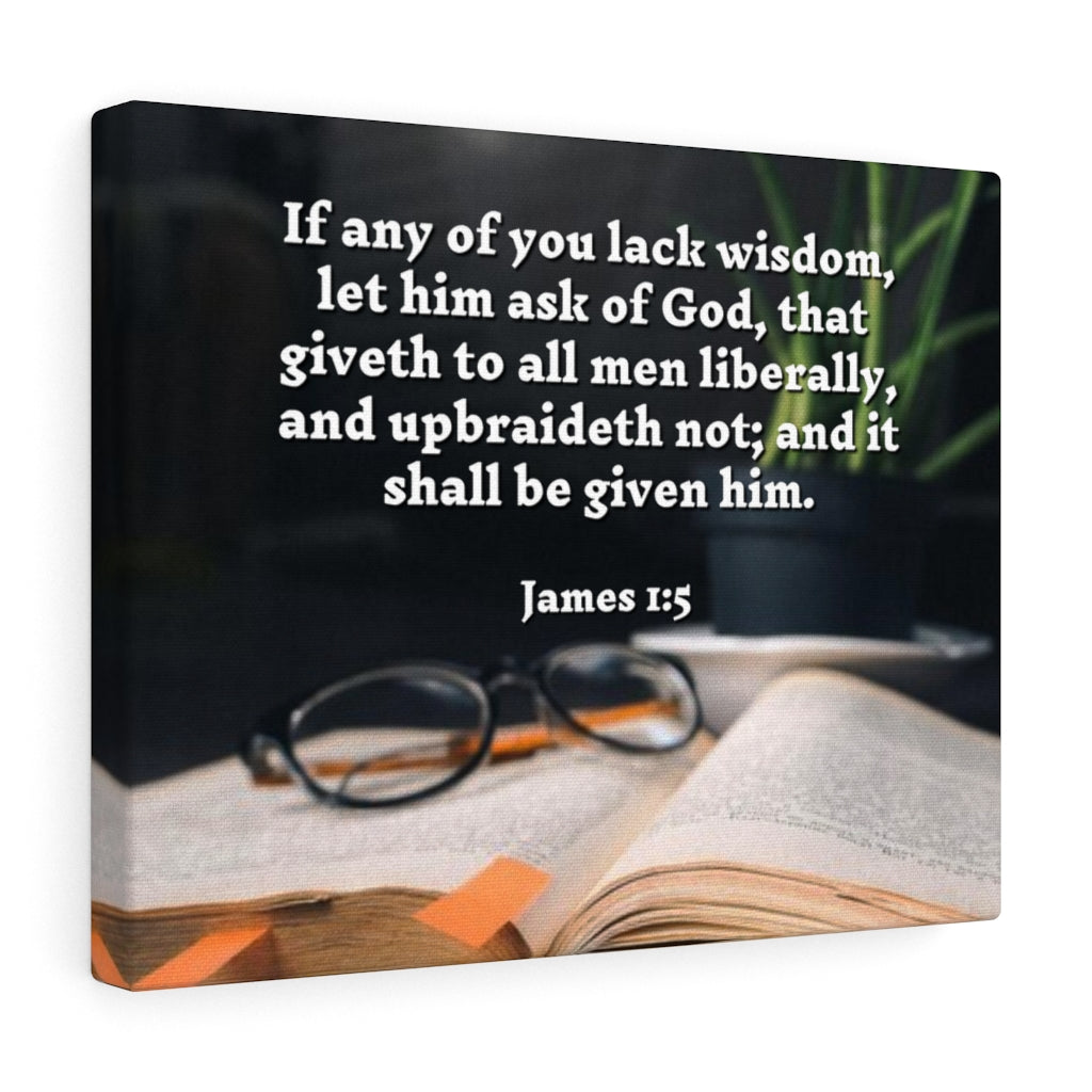 Scripture Walls Ask God James 1:5 Bible Verse Canvas Christian Wall Art Ready to Hang Unframed-Express Your Love Gifts