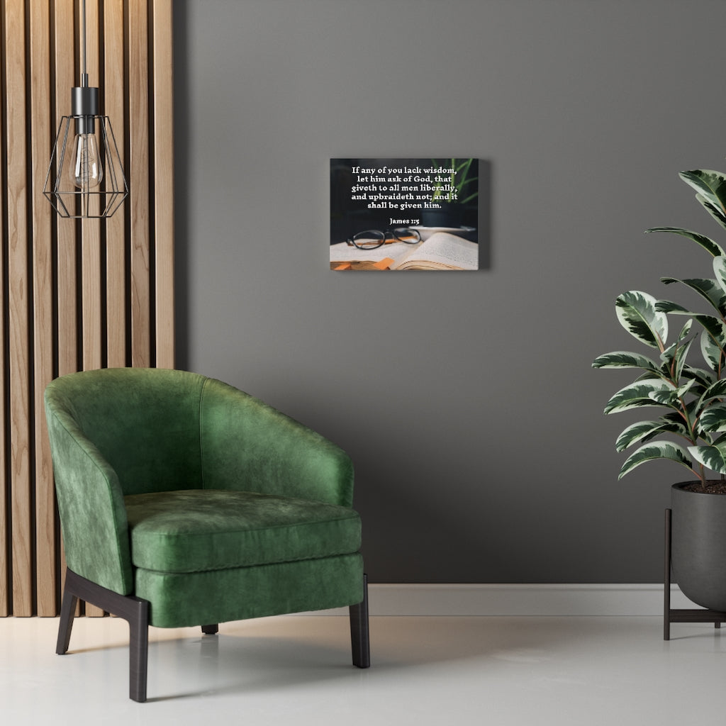 Scripture Walls Ask God James 1:5 Bible Verse Canvas Christian Wall Art Ready to Hang Unframed-Express Your Love Gifts