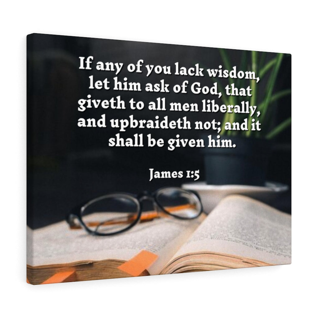 Scripture Walls Ask God James 1:5 Bible Verse Canvas Christian Wall Art Ready to Hang Unframed-Express Your Love Gifts