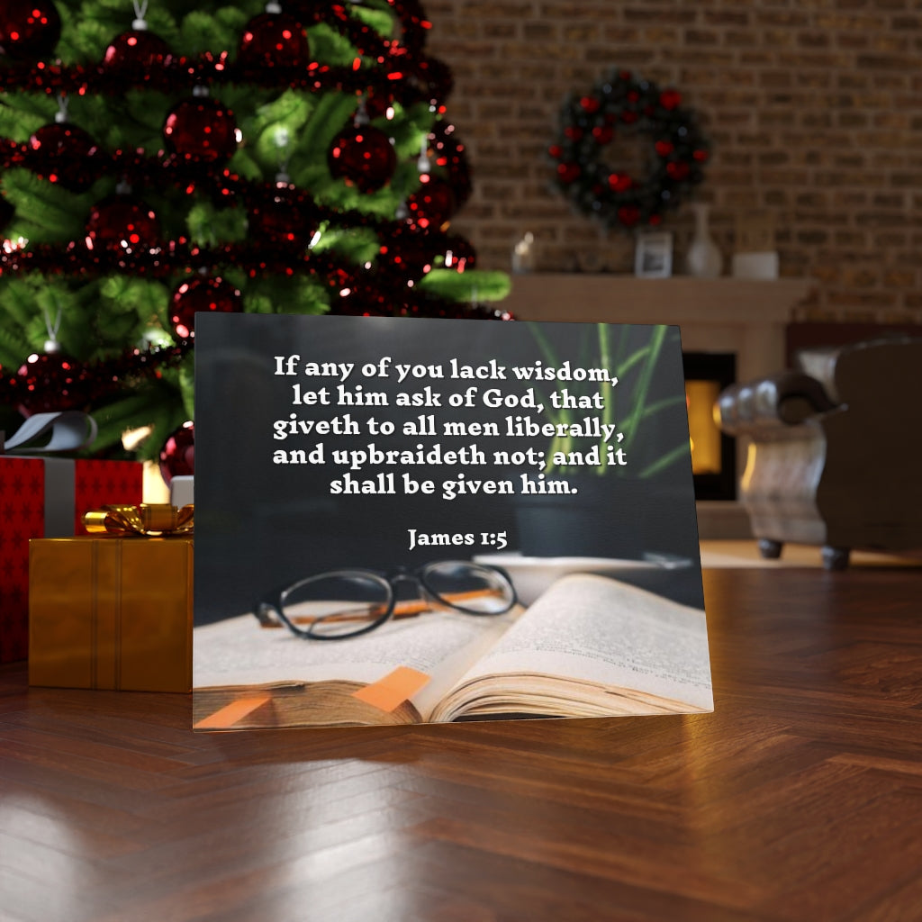 Scripture Walls Ask God James 1:5 Bible Verse Canvas Christian Wall Art Ready to Hang Unframed-Express Your Love Gifts