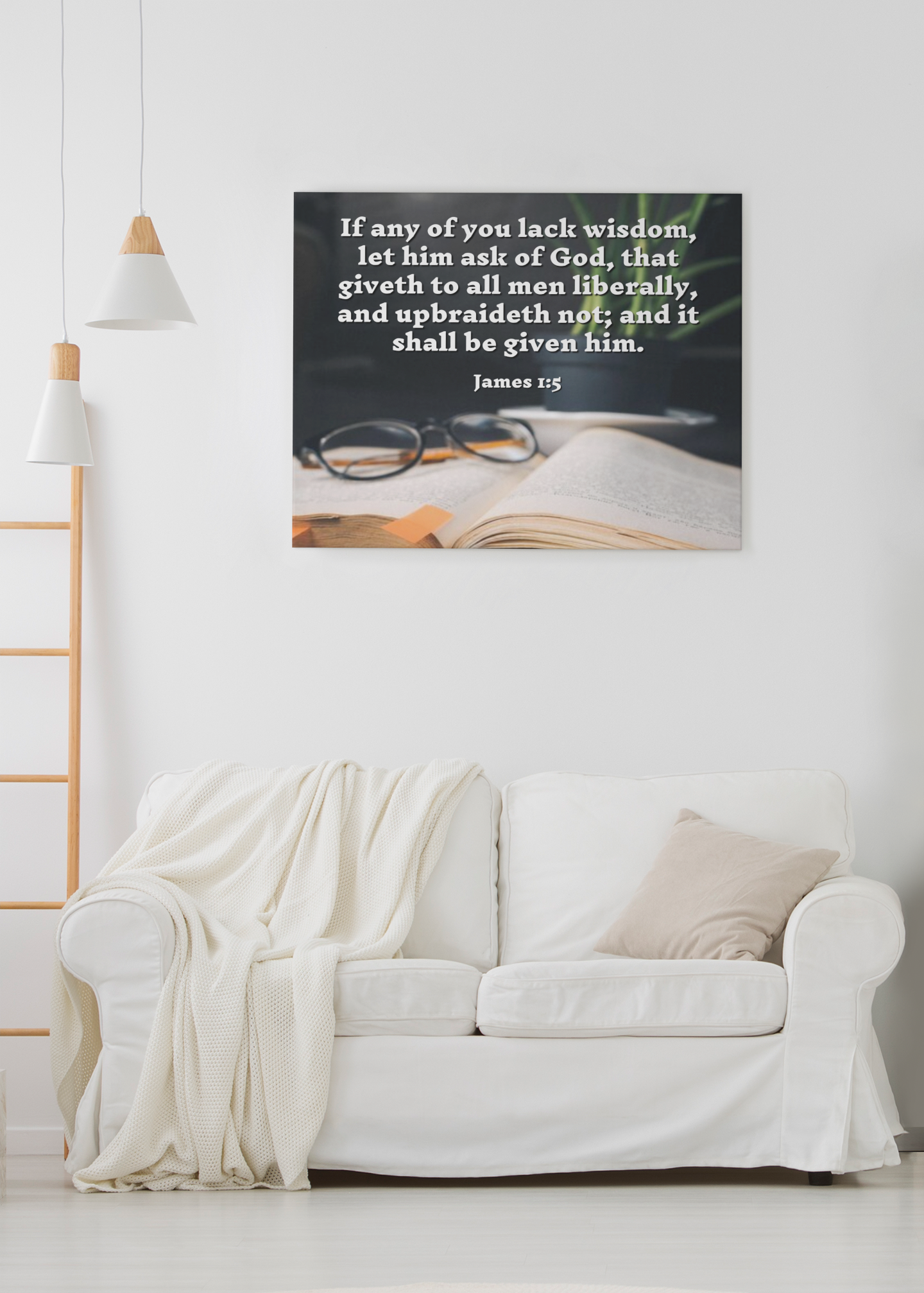 Scripture Walls Ask God James 1:5 Bible Verse Canvas Christian Wall Art Ready to Hang Unframed-Express Your Love Gifts