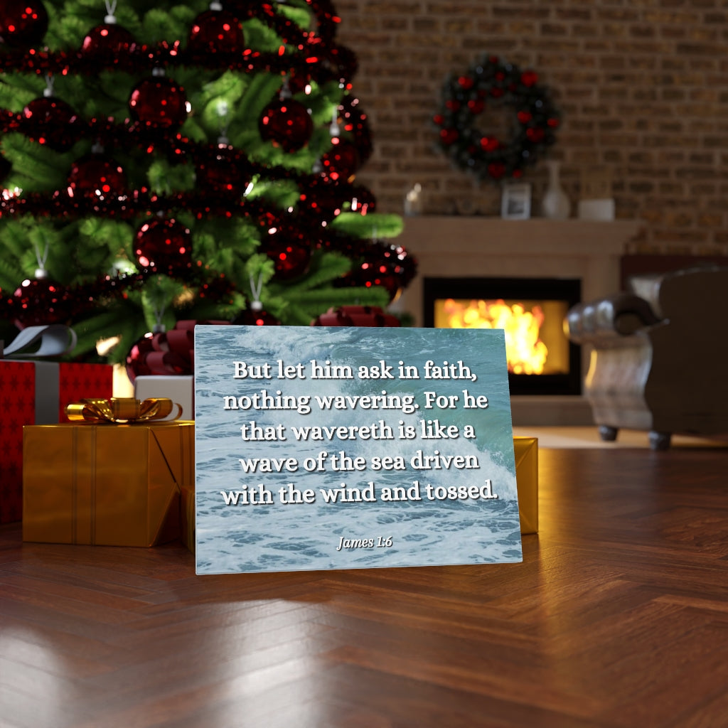 Scripture Walls Ask In Faith James 1:6 Bible Verse Canvas Christian Wall Art Ready to Hang Unframed-Express Your Love Gifts