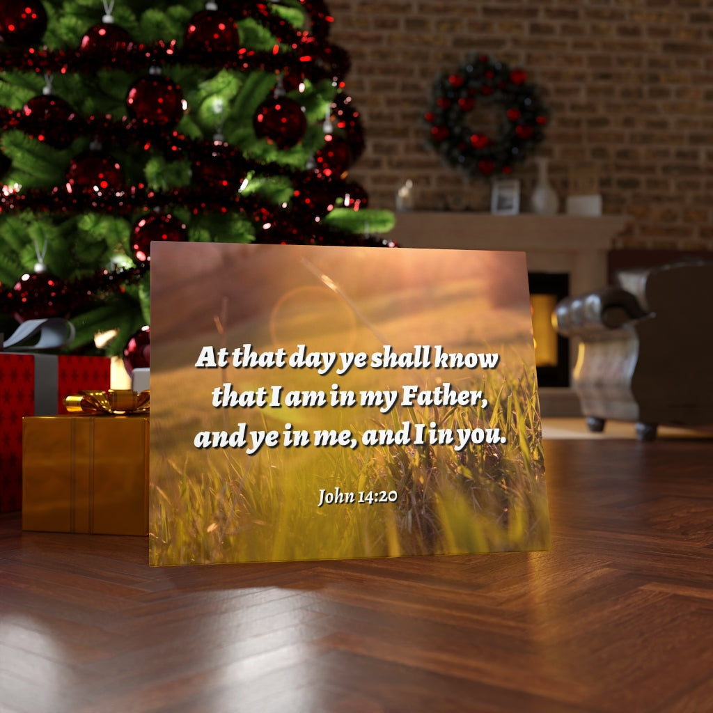 Scripture Walls At That Day John 14:20 Bible Verse Canvas Christian Wall Art Ready to Hang Unframed-Express Your Love Gifts