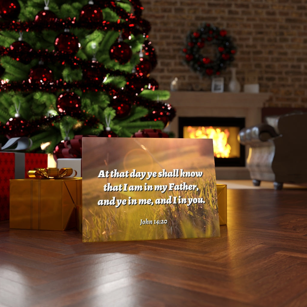 Scripture Walls At That Day John 14:20 Bible Verse Canvas Christian Wall Art Ready to Hang Unframed-Express Your Love Gifts