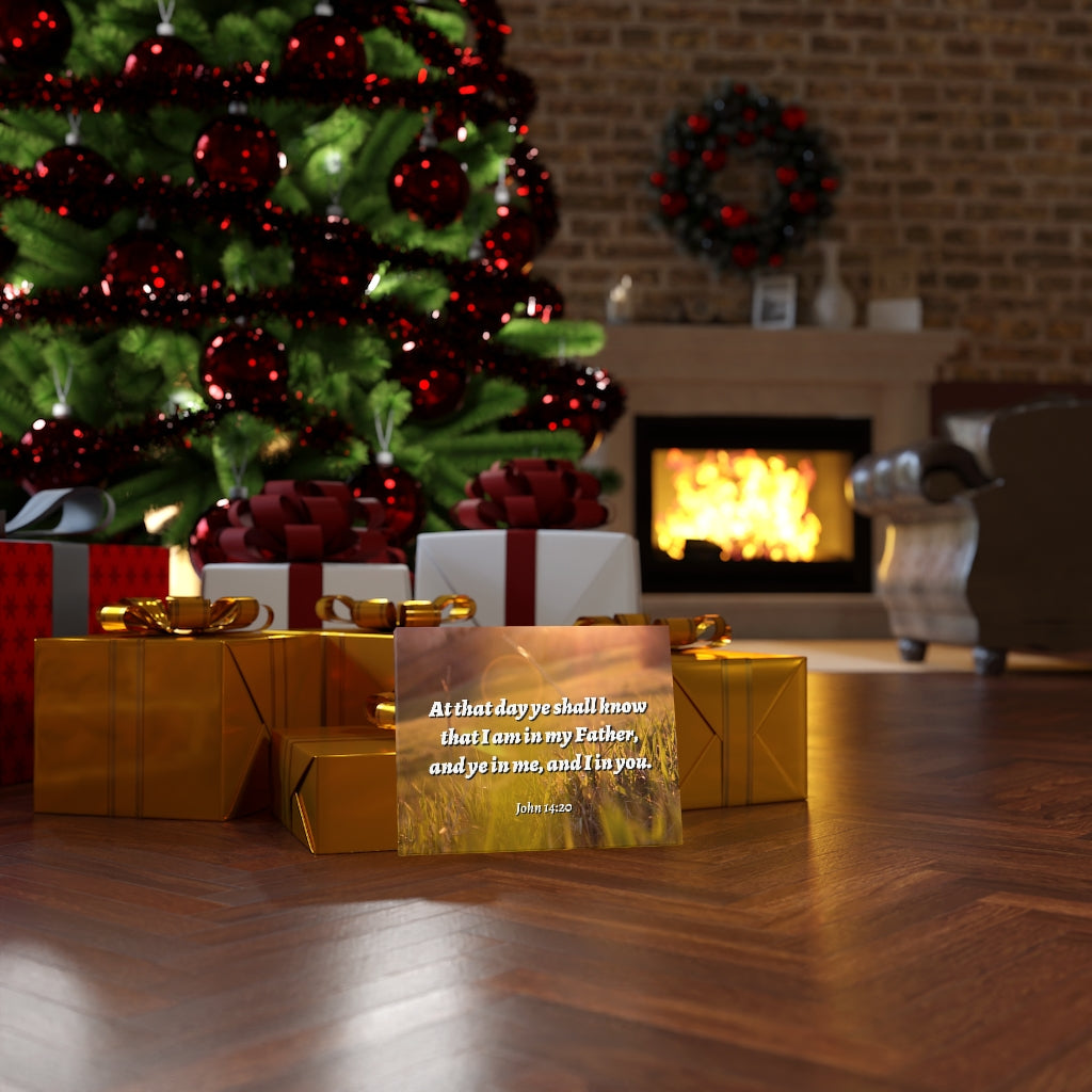 Scripture Walls At That Day John 14:20 Bible Verse Canvas Christian Wall Art Ready to Hang Unframed-Express Your Love Gifts