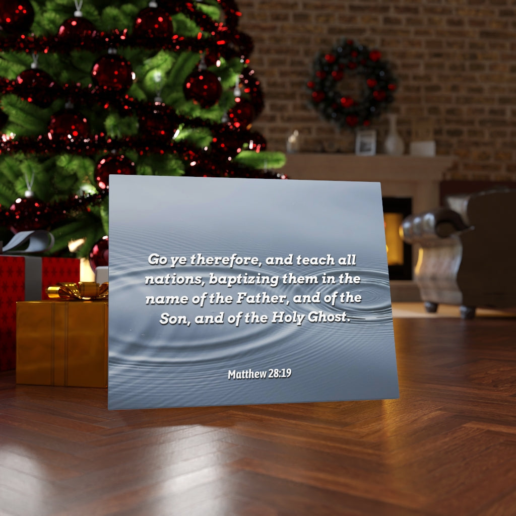 Scripture Walls Baptizing Matthew 28:19 Bible Verse Canvas Christian Wall Art Ready to Hang Unframed-Express Your Love Gifts