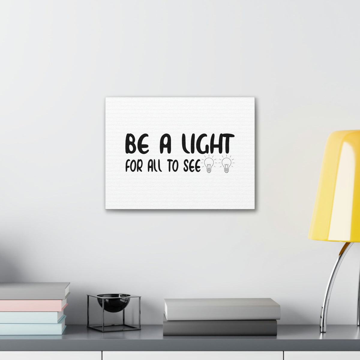 Scripture Walls Be A Light For All To See John 8:12 Bulbs Christian Wall Art Bible Verse Print Ready to Hang Unframed-Express Your Love Gifts