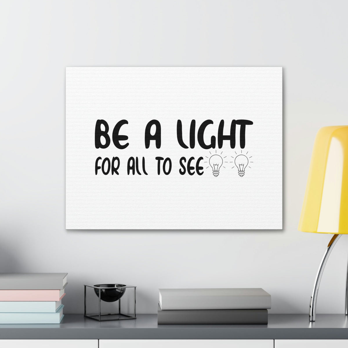 Scripture Walls Be A Light For All To See John 8:12 Bulbs Christian Wall Art Bible Verse Print Ready to Hang Unframed-Express Your Love Gifts