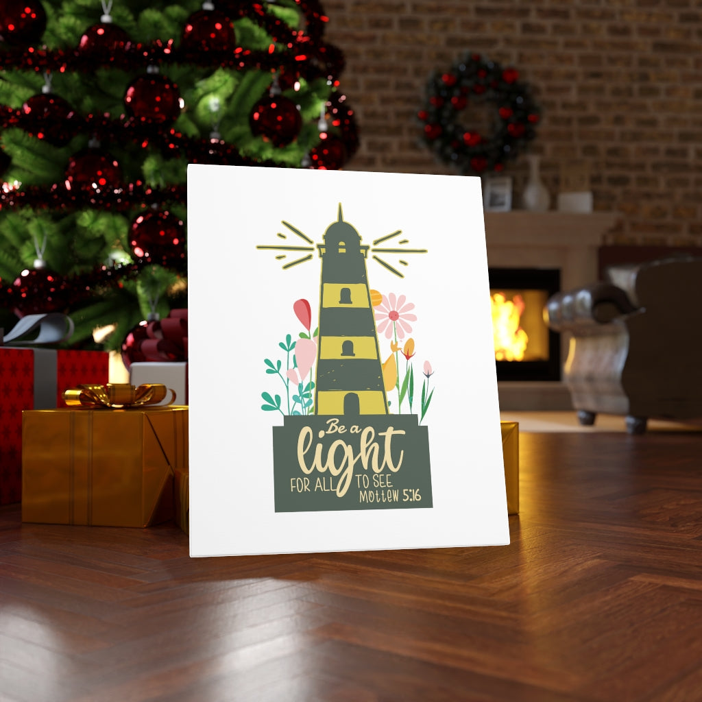 Scripture Walls Be A Light Matthew 5:16 Bible Verse Canvas Christian Wall Art Ready to Hang Unframed-Express Your Love Gifts