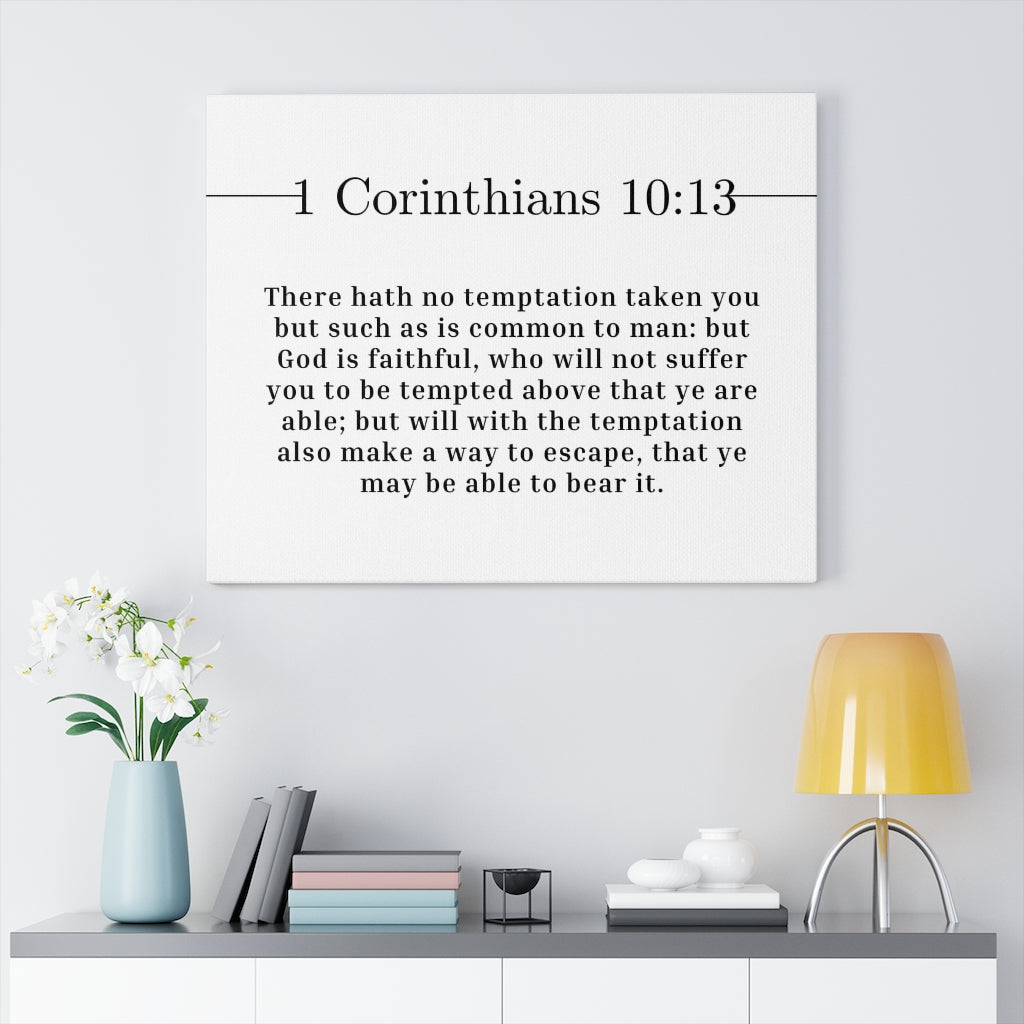 Scripture Walls Be Able To Bear It 1 Corinthians 10:13 Bible Verse Canvas Christian Wall Art Ready to Hang Unframed-Express Your Love Gifts