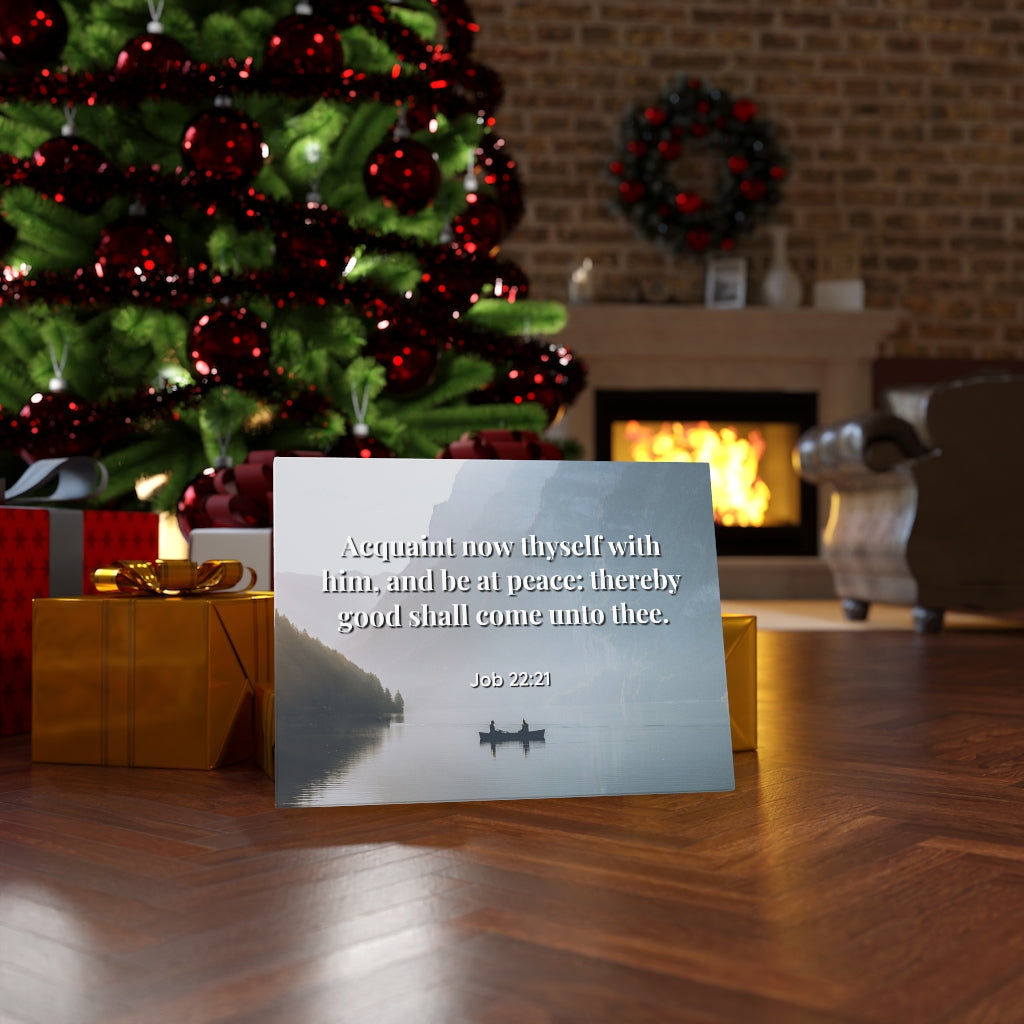 Scripture Walls Be At Peace Job 22:21 Bible Verse Canvas Christian Wall Art Ready to Hang Unframed-Express Your Love Gifts