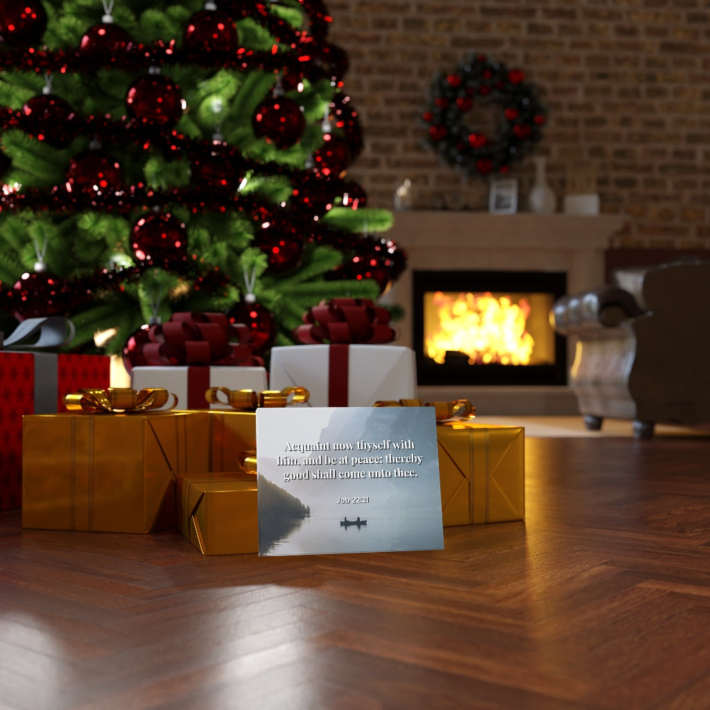 Scripture Walls Be At Peace Job 22:21 Bible Verse Canvas Christian Wall Art Ready to Hang Unframed-Express Your Love Gifts