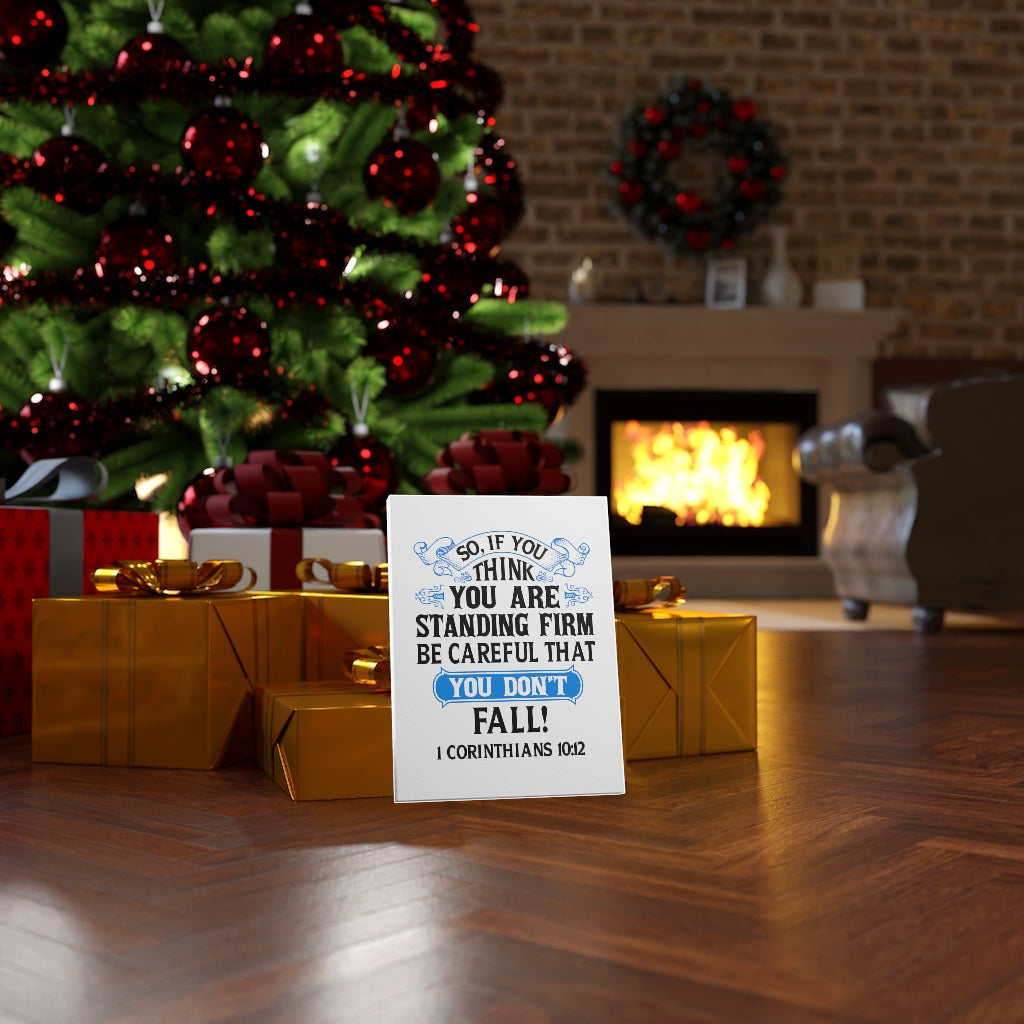 Scripture Walls Be CAreful 1 Corinthians 10:12 Bible Verse Canvas Christian Wall Art Ready to Hang Unframed-Express Your Love Gifts