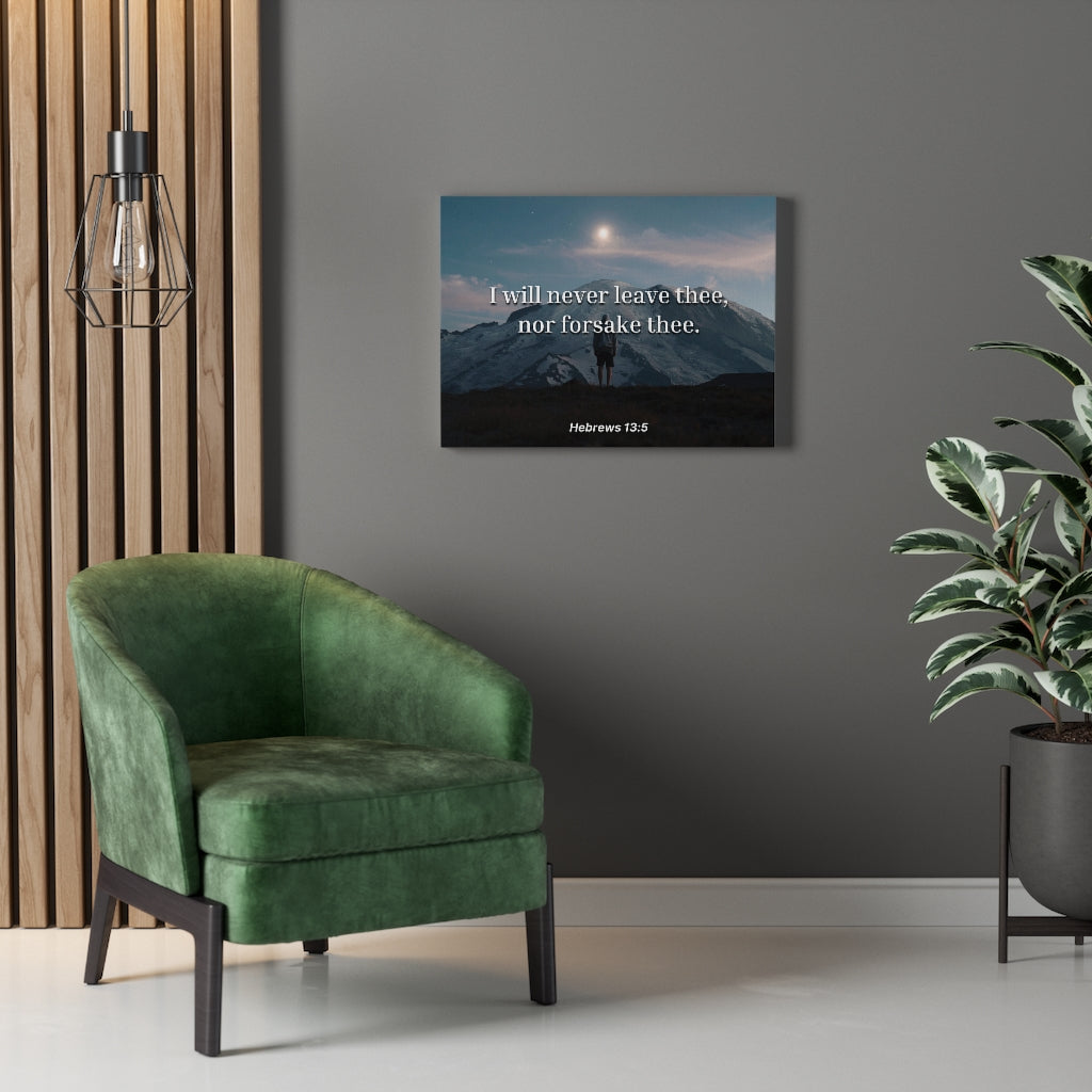Scripture Walls Be Content Hebrews 13:5 Bible Verse Canvas Christian Wall Art Ready to Hang Unframed-Express Your Love Gifts