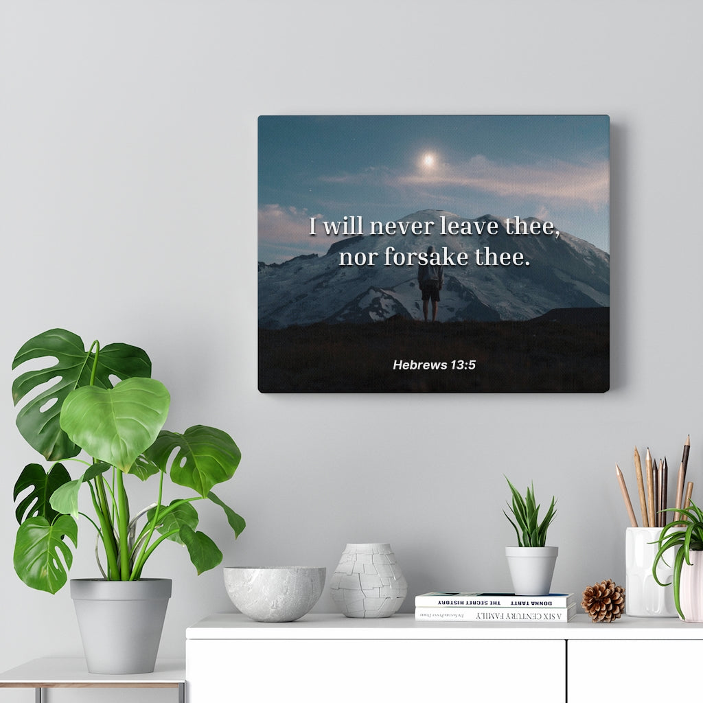 Scripture Walls Be Content Hebrews 13:5 Bible Verse Canvas Christian Wall Art Ready to Hang Unframed-Express Your Love Gifts