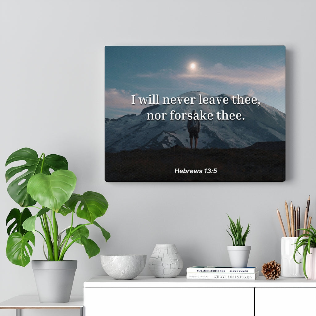 Scripture Walls Be Content Hebrews 13:5 Bible Verse Canvas Christian Wall Art Ready to Hang Unframed-Express Your Love Gifts