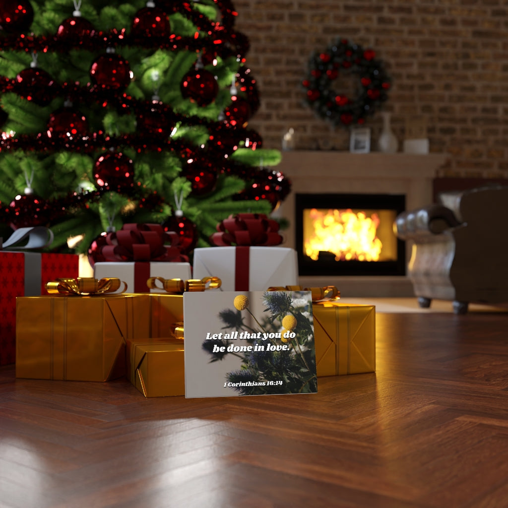 Scripture Walls Be Done In Love Flowers 1 Corinthians 16:14 Bible Verse Canvas Christian Wall Art Ready to Hang Unframed-Express Your Love Gifts