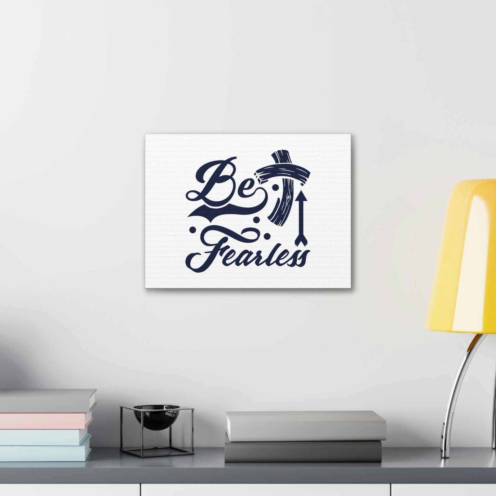 Scripture Walls Be Fearless 2 Timothy 1:7 Blue Cross Christian Wall Art Bible Verse Print Ready to Hang Unframed-Express Your Love Gifts