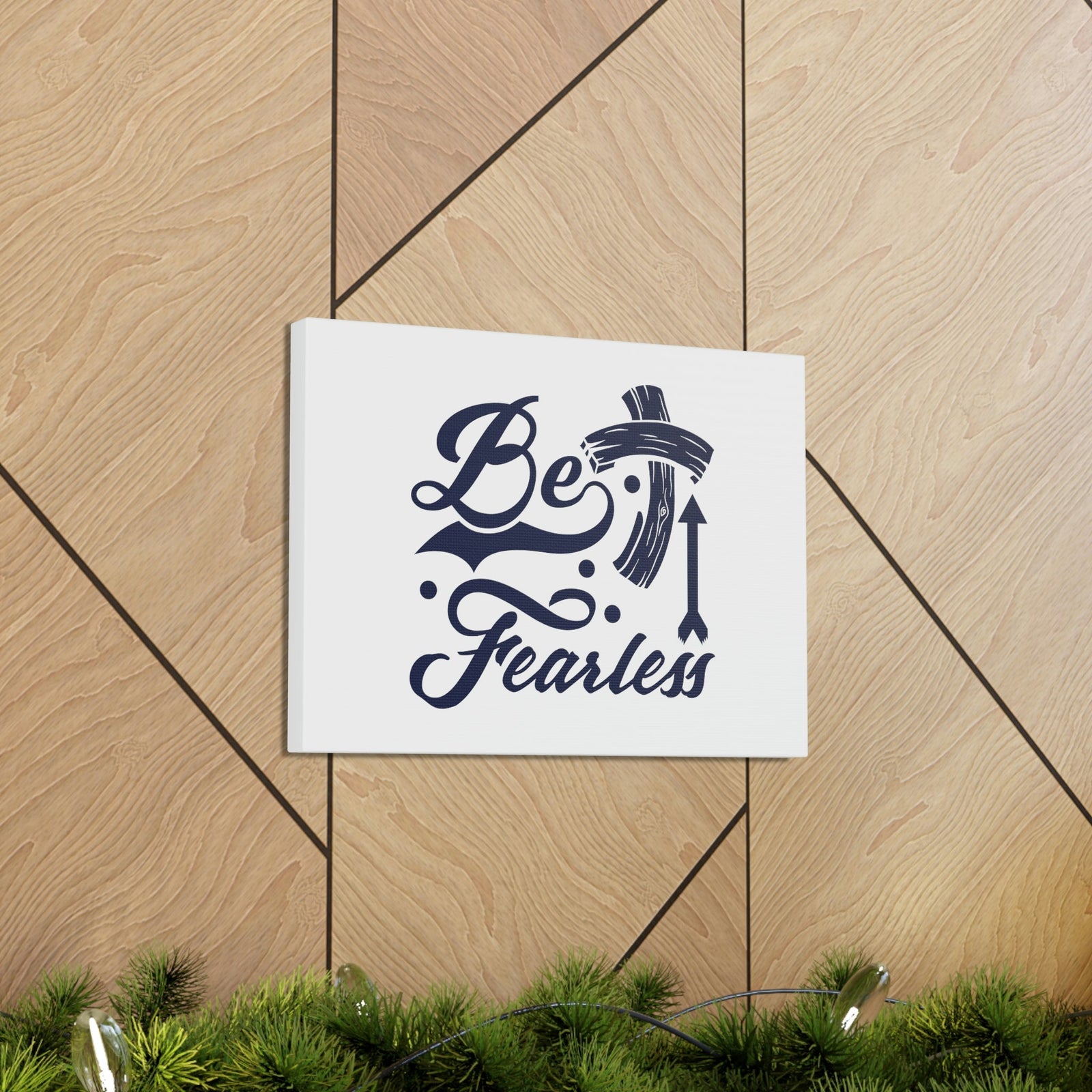 Scripture Walls Be Fearless 2 Timothy 1:7 Blue Cross Christian Wall Art Bible Verse Print Ready to Hang Unframed-Express Your Love Gifts