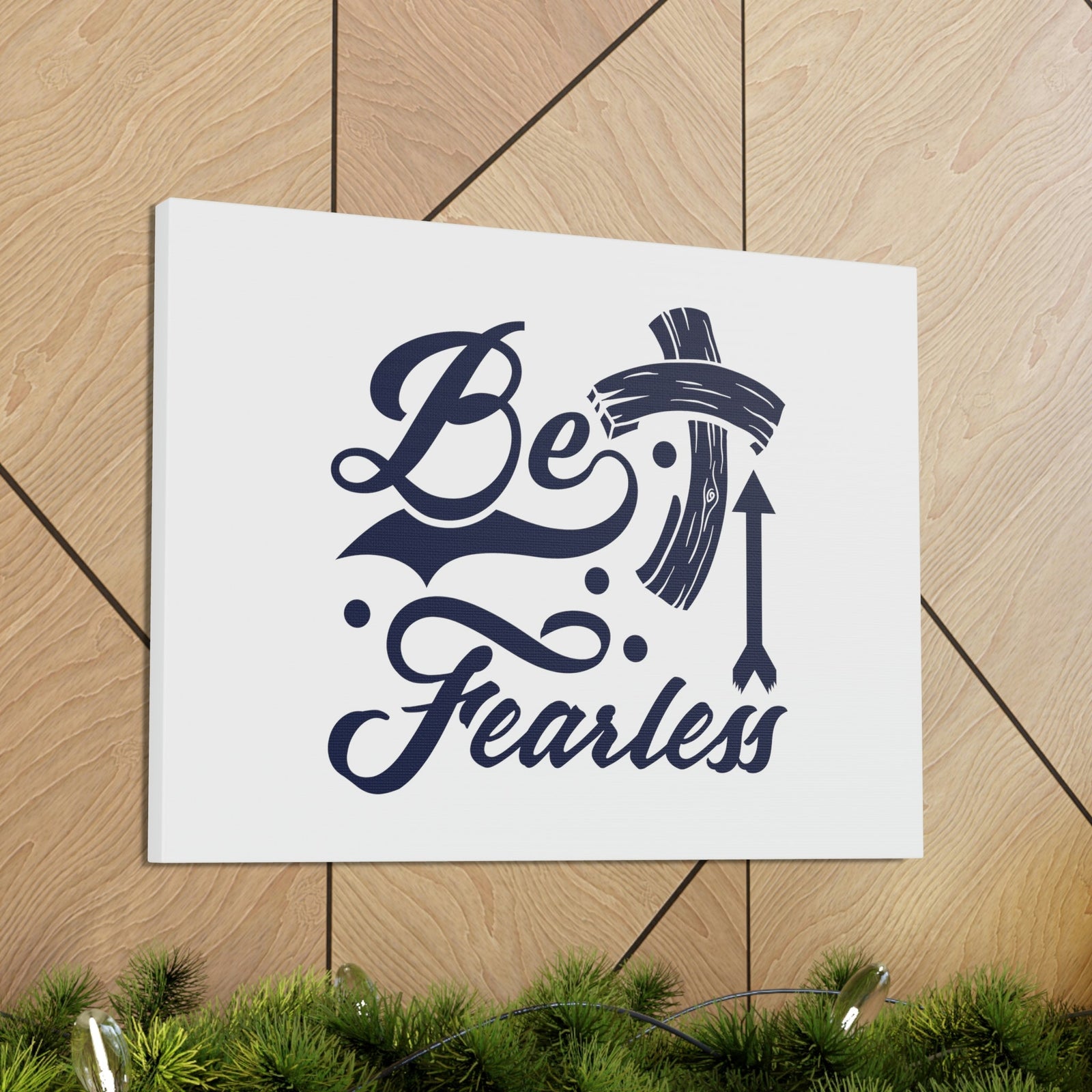 Scripture Walls Be Fearless 2 Timothy 1:7 Blue Cross Christian Wall Art Bible Verse Print Ready to Hang Unframed-Express Your Love Gifts