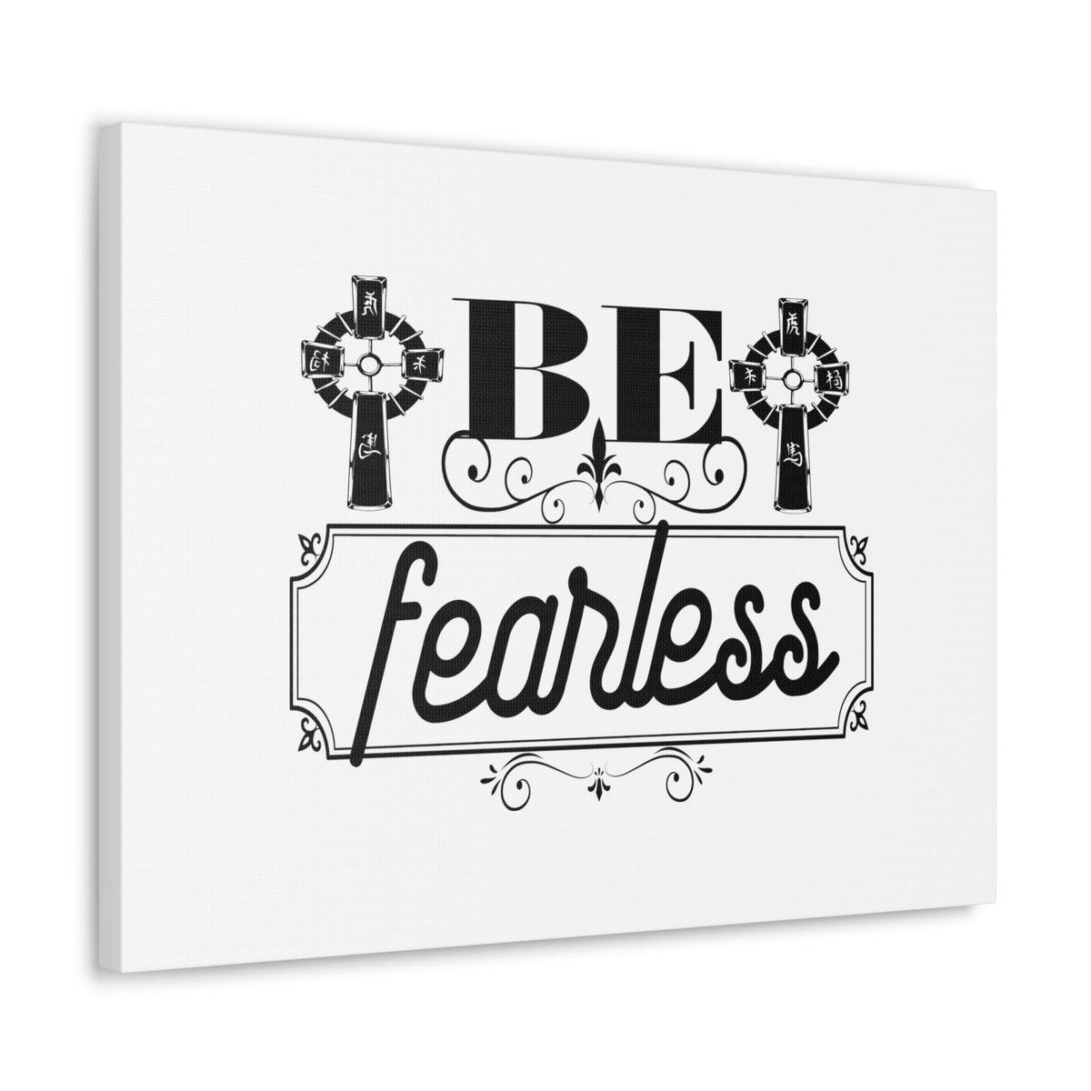 Scripture Walls Be Fearless 2 Timothy 1:7 Ornamental Cross Christian Wall Art Bible Verse Print Ready to Hang Unframed-Express Your Love Gifts