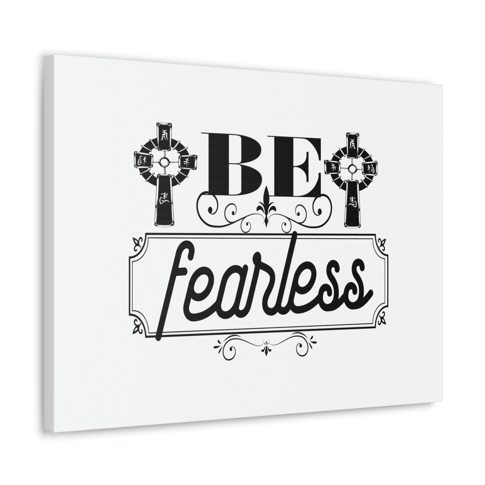Scripture Walls Be Fearless 2 Timothy 1:7 Ornamental Cross Christian Wall Art Bible Verse Print Ready to Hang Unframed-Express Your Love Gifts