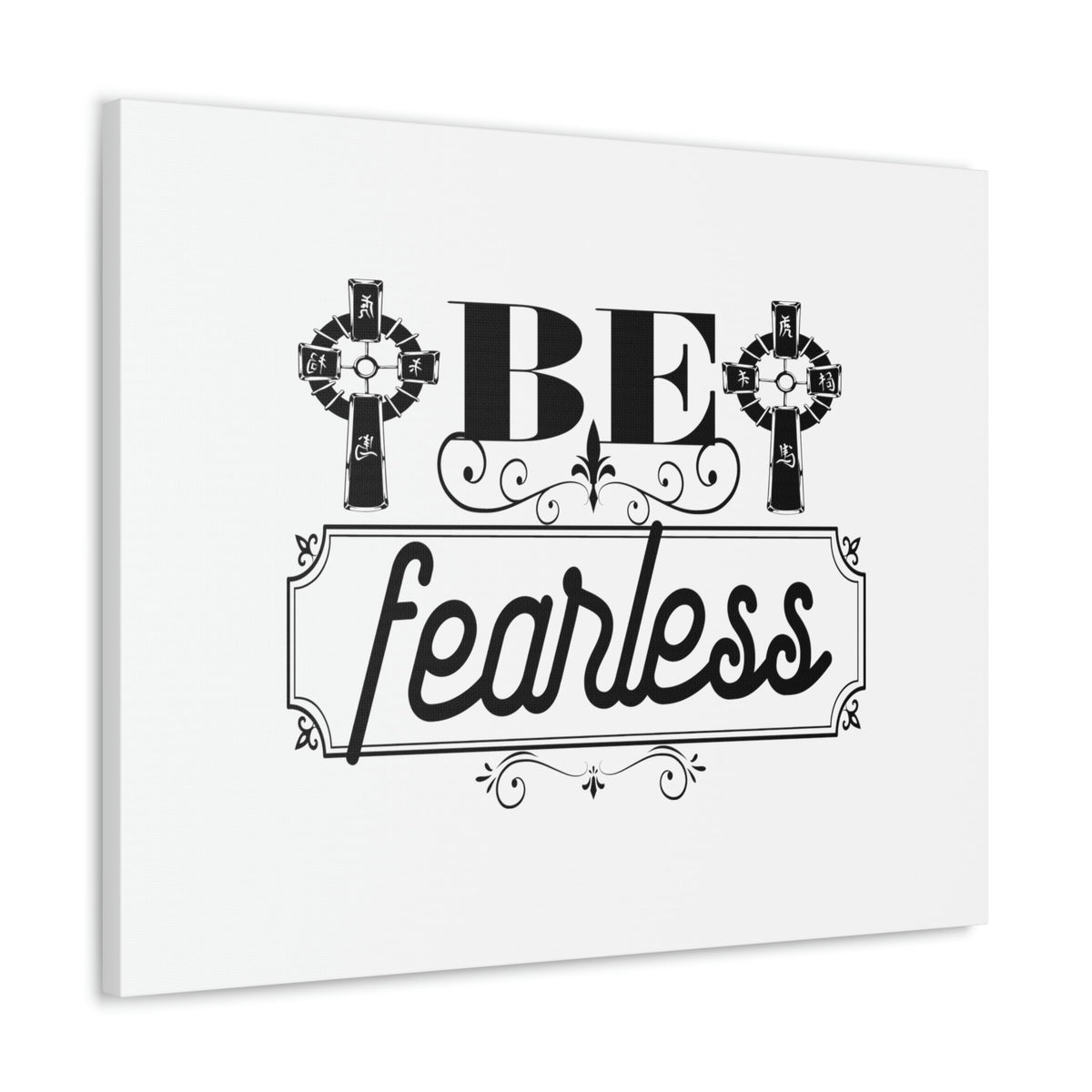 Scripture Walls Be Fearless 2 Timothy 1:7 Ornamental Cross Christian Wall Art Bible Verse Print Ready to Hang Unframed-Express Your Love Gifts