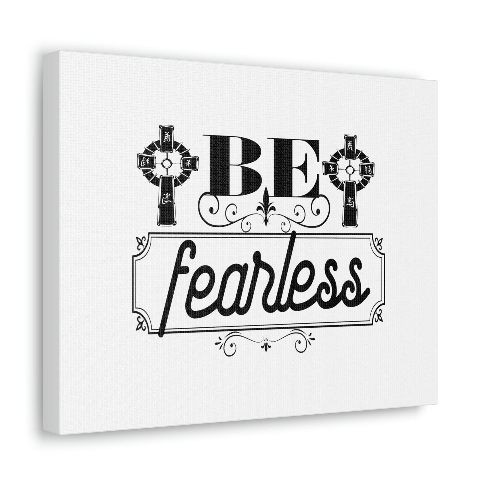 Scripture Walls Be Fearless 2 Timothy 1:7 Ornamental Cross Christian Wall Art Bible Verse Print Ready to Hang Unframed-Express Your Love Gifts