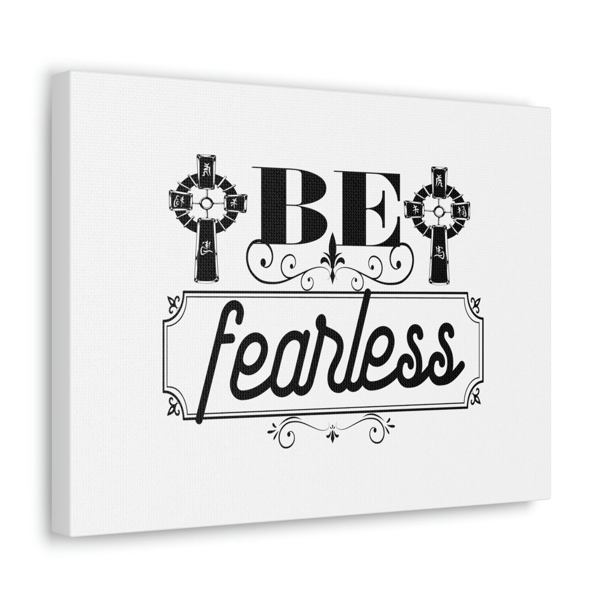 Scripture Walls Be Fearless 2 Timothy 1:7 Ornamental Cross Christian Wall Art Bible Verse Print Ready to Hang Unframed-Express Your Love Gifts