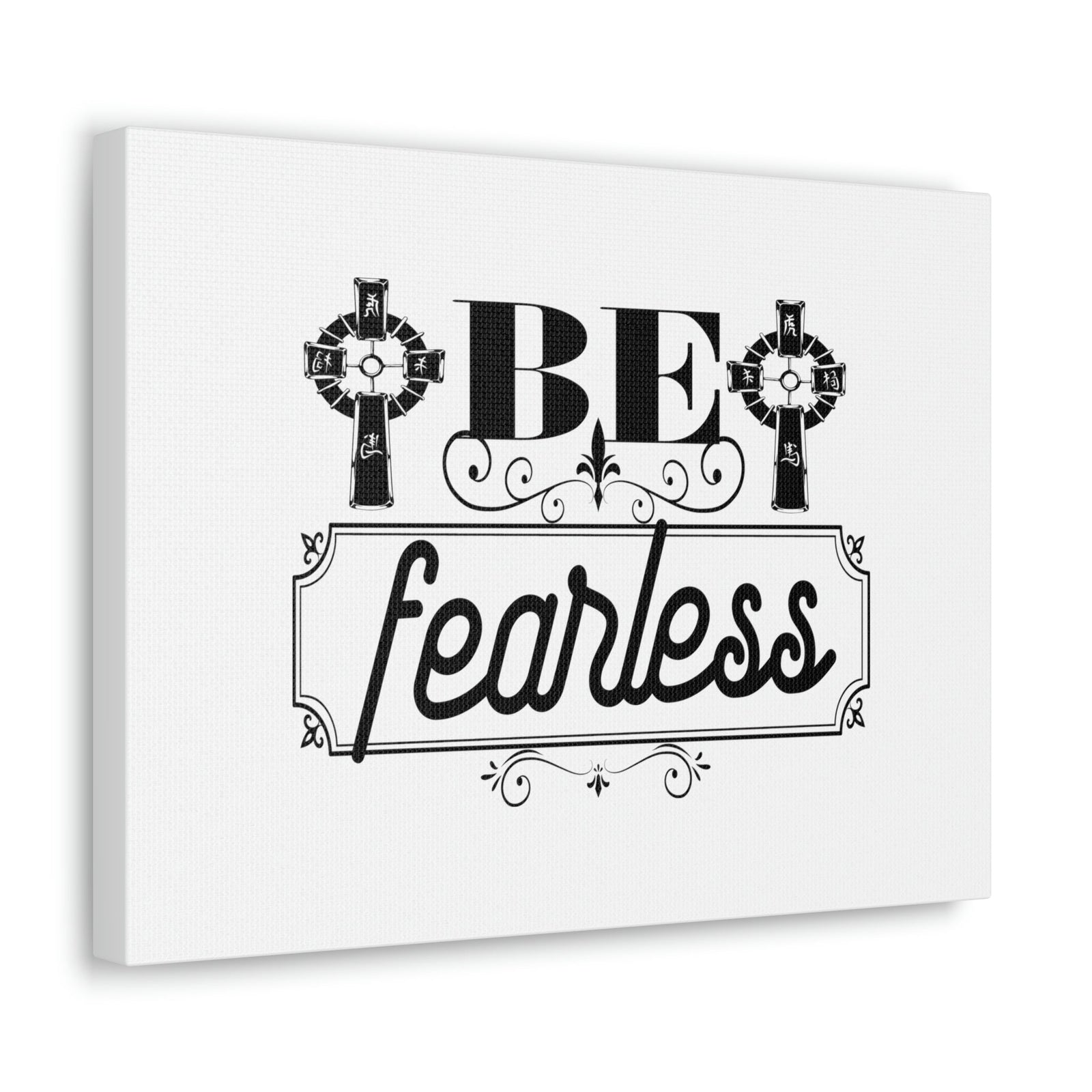 Scripture Walls Be Fearless 2 Timothy 1:7 Ornamental Cross Christian Wall Art Bible Verse Print Ready to Hang Unframed-Express Your Love Gifts