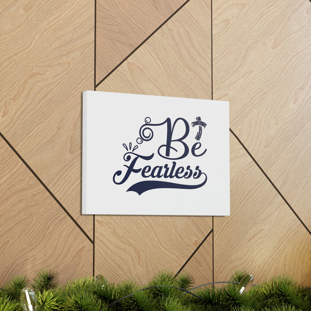 Scripture Walls Be Fearless Isaiah 41:10 Blue Cross Christian Wall Art Bible Verse Print Ready to Hang Unframed-Express Your Love Gifts