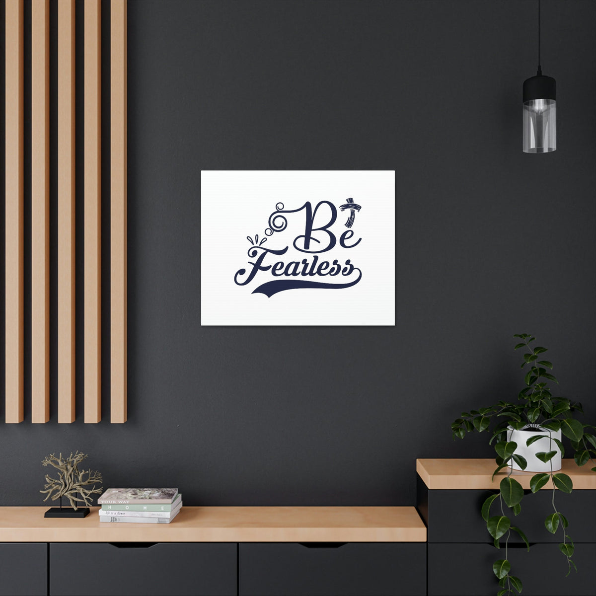 Scripture Walls Be Fearless Isaiah 41:10 Blue Cross Christian Wall Art Bible Verse Print Ready to Hang Unframed-Express Your Love Gifts