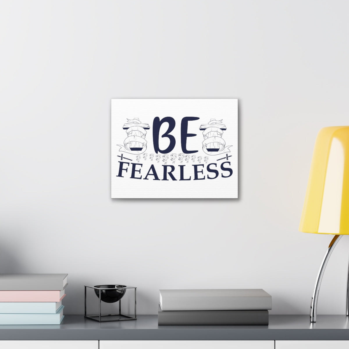 Scripture Walls Be Fearless Psalm 46:2 Christian Wall Art Print Ready to Hang Unframed-Express Your Love Gifts