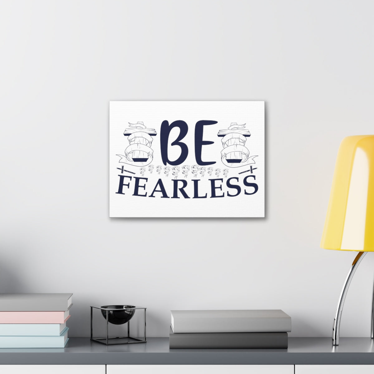 Scripture Walls Be Fearless Psalm 46:2 Christian Wall Art Print Ready to Hang Unframed-Express Your Love Gifts