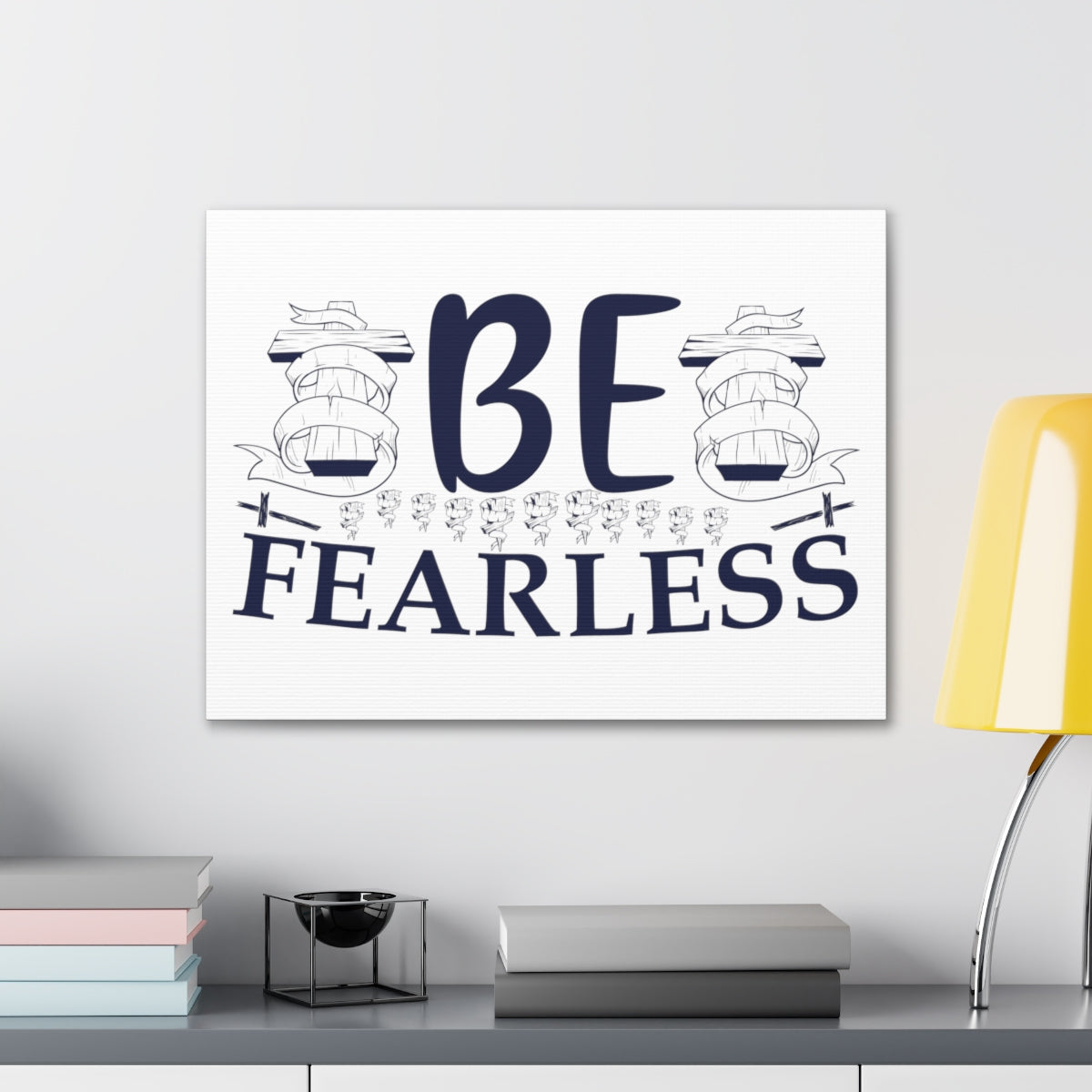 Scripture Walls Be Fearless Psalm 46:2 Christian Wall Art Print Ready to Hang Unframed-Express Your Love Gifts