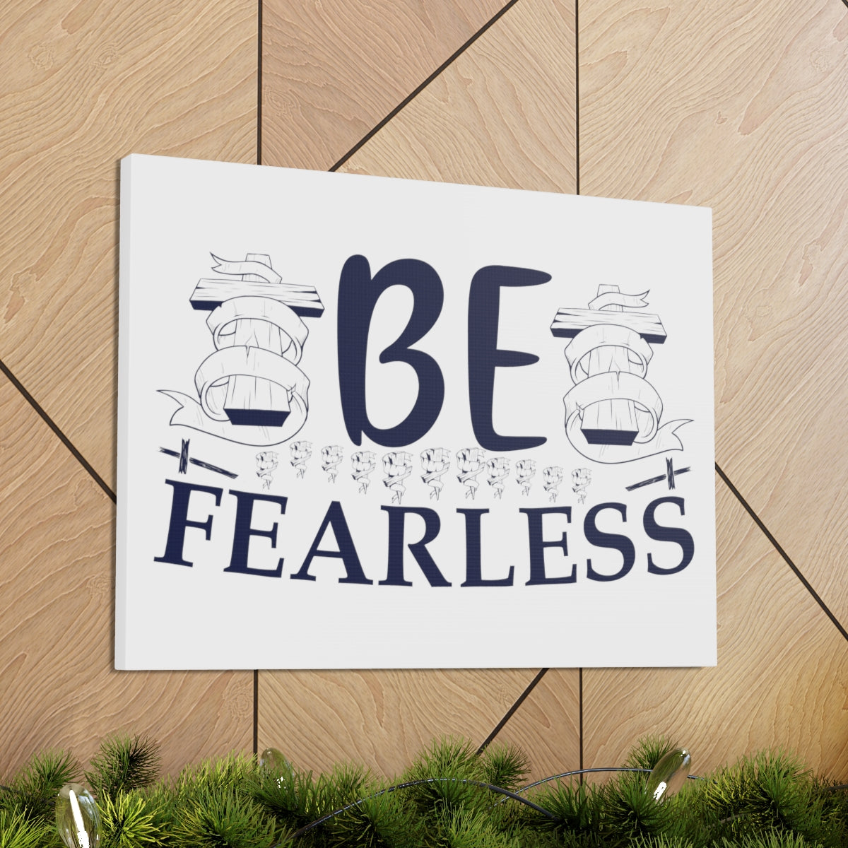 Scripture Walls Be Fearless Psalm 46:2 Christian Wall Art Print Ready to Hang Unframed-Express Your Love Gifts