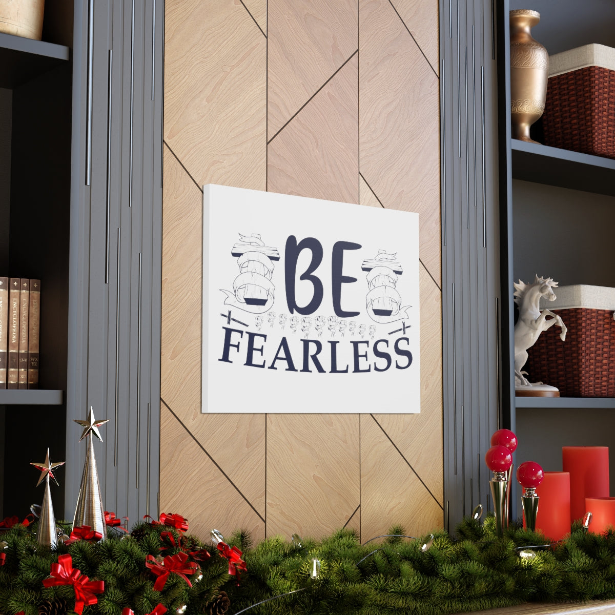 Scripture Walls Be Fearless Psalm 46:2 Christian Wall Art Print Ready to Hang Unframed-Express Your Love Gifts