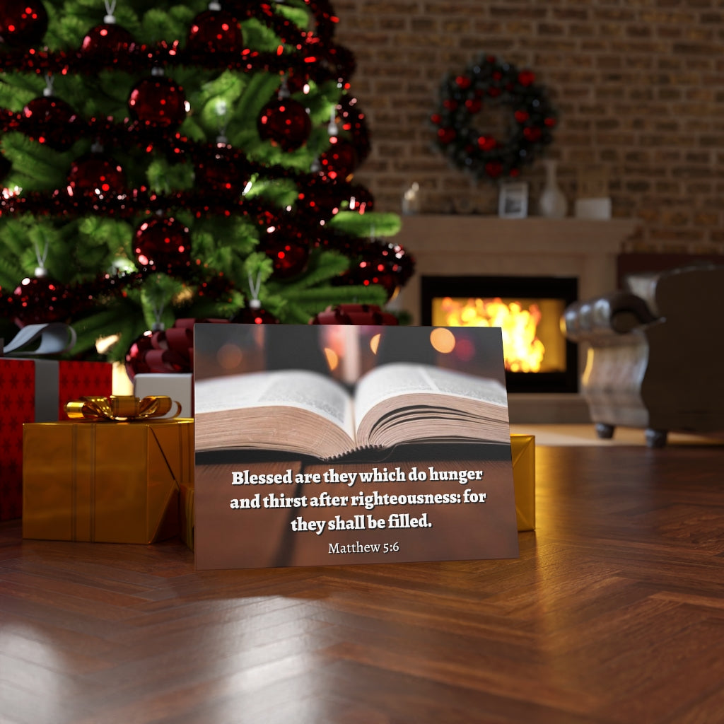 Scripture Walls Be Filled Matthew 5:6 Bible Verse Canvas Christian Wall Art Ready to Hang Unframed-Express Your Love Gifts