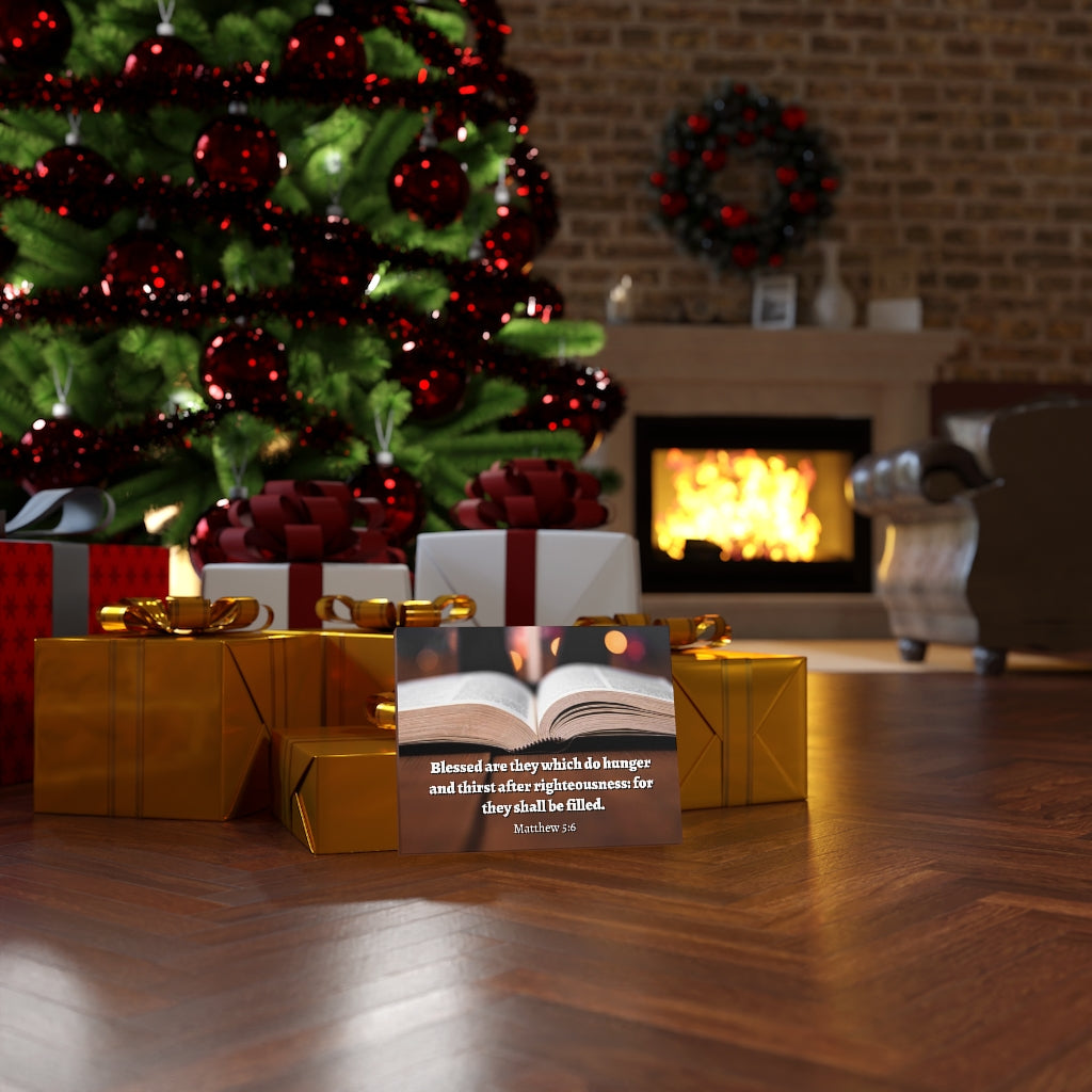 Scripture Walls Be Filled Matthew 5:6 Bible Verse Canvas Christian Wall Art Ready to Hang Unframed-Express Your Love Gifts