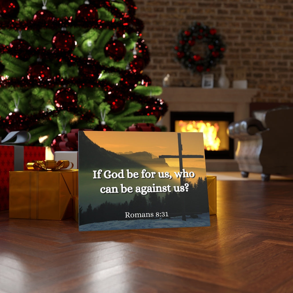 Scripture Walls Be For Us Romans 8:31 Bible Verse Canvas Christian Wall Art Ready to Hang Unframed-Express Your Love Gifts