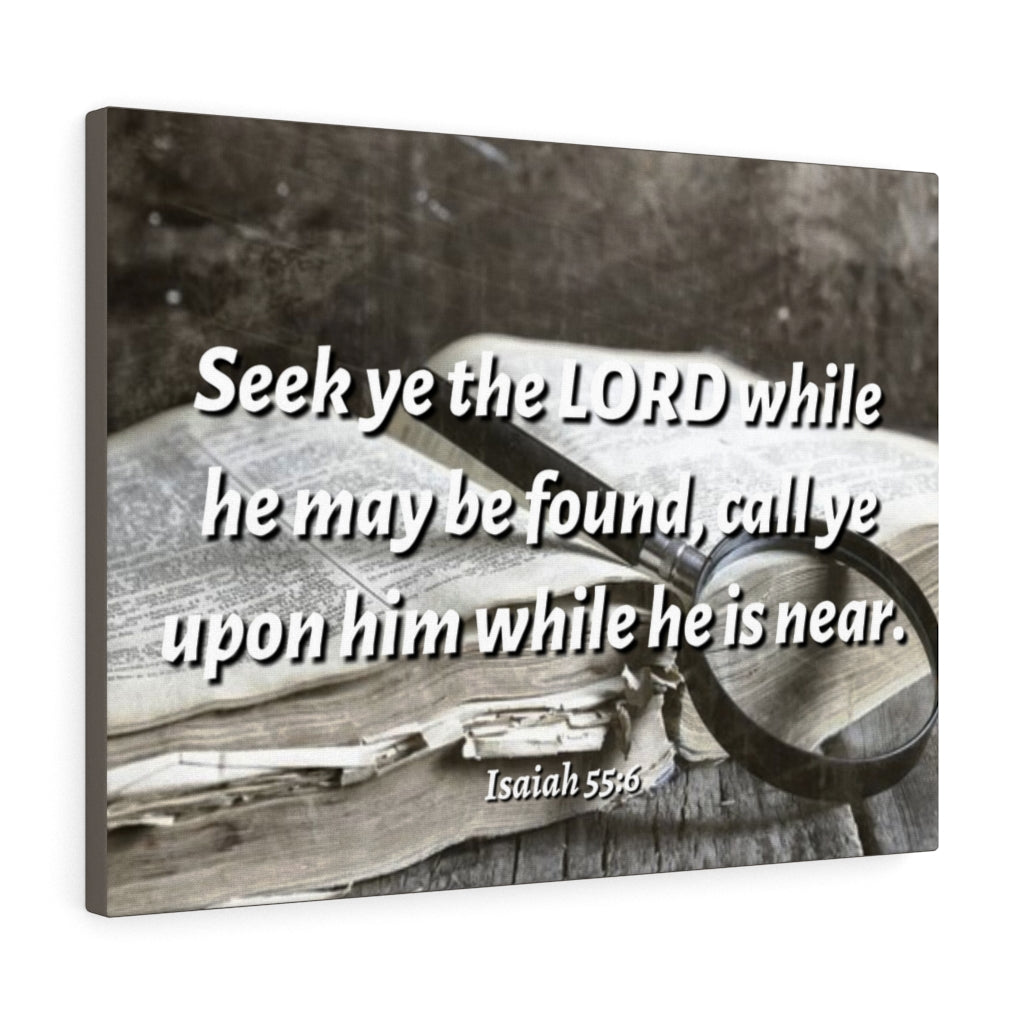Scripture Walls Be Found Isaiah 55:6 Bible Verse Canvas Christian Wall Art Ready to Hang Unframed-Express Your Love Gifts