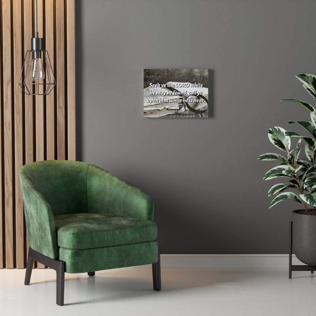 Scripture Walls Be Found Isaiah 55:6 Bible Verse Canvas Christian Wall Art Ready to Hang Unframed-Express Your Love Gifts